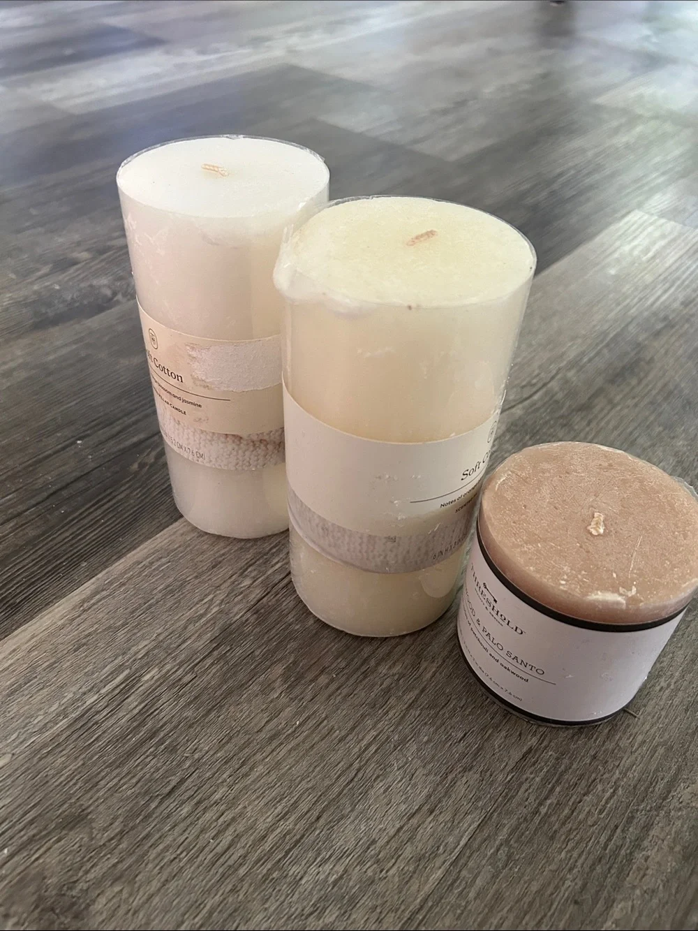 Threshold Neutral Pillar and Votive Candle Set